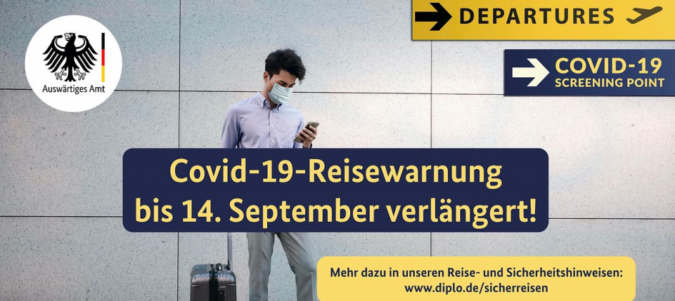  Koronavirüs / Kovid-19: Dış ülkeler için seyahat uyarısı AB/ Schengen bölgesi  